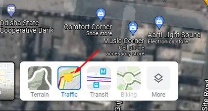 Traffic in Google Maps